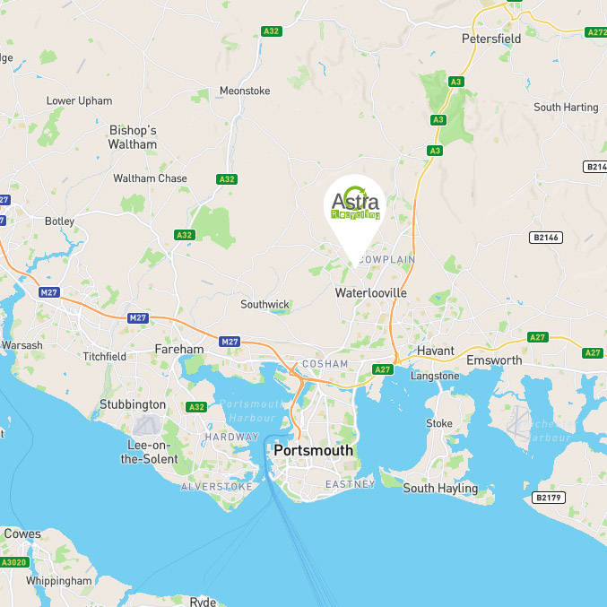 Astra recycling address location map waterlooville hampshire